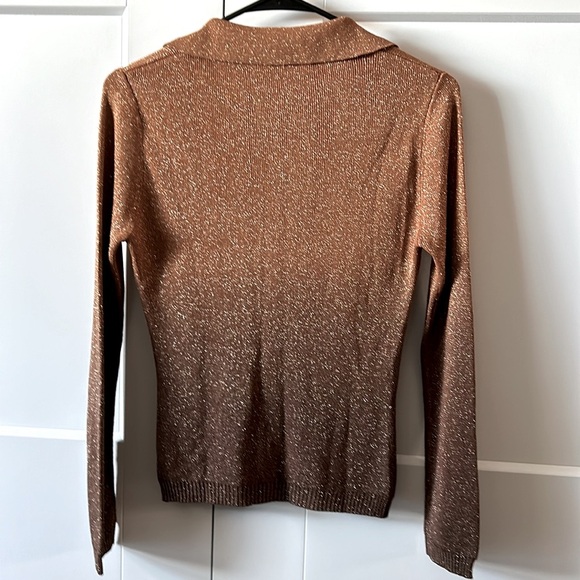 Lurex 3/4 Zip Ombré Top - Picture 5 of 7